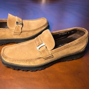Ferragamo Tan Suede Men's Shoes